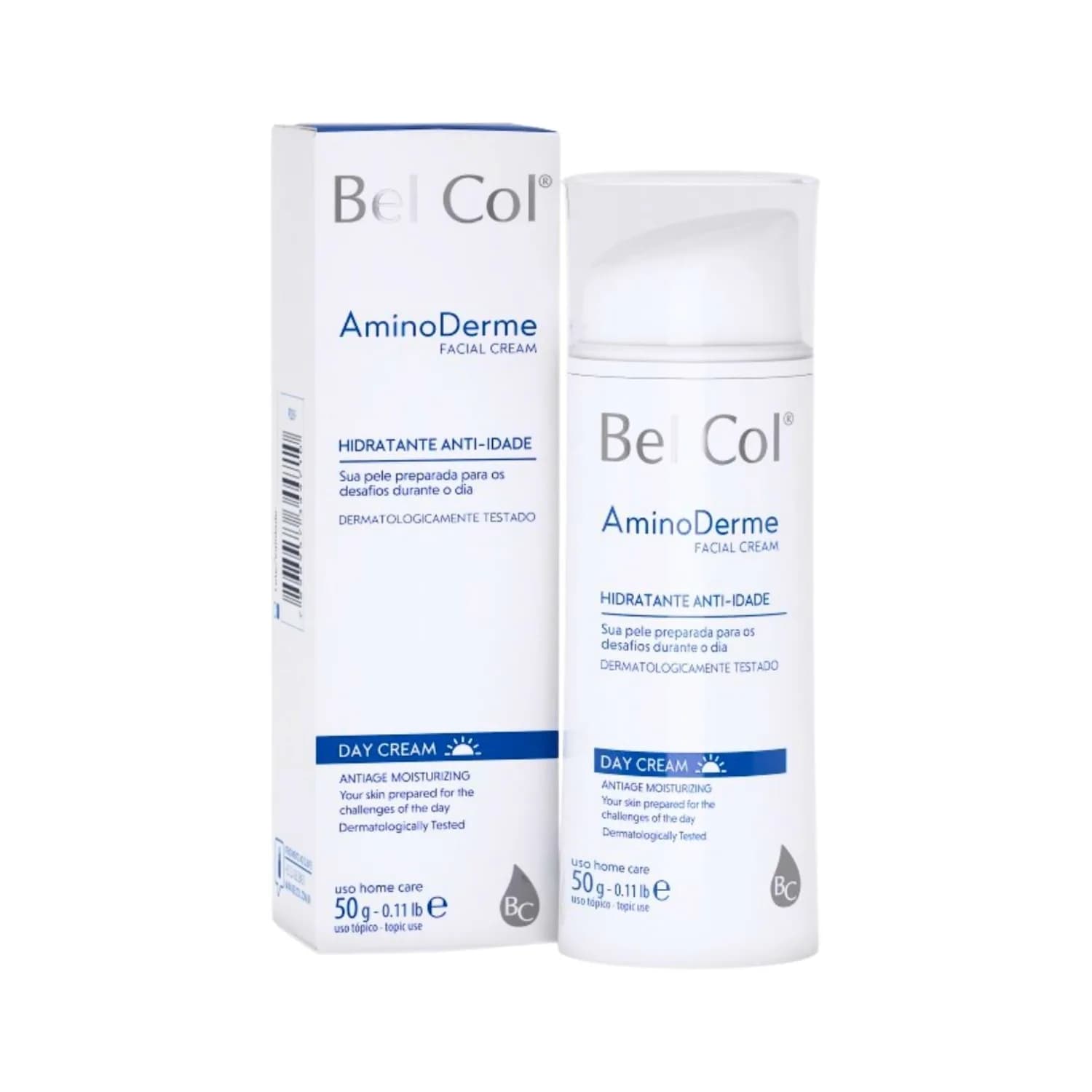 Bel Col Creme Hidratante Aminoderme Diurno Colageno 50ml — foto 1