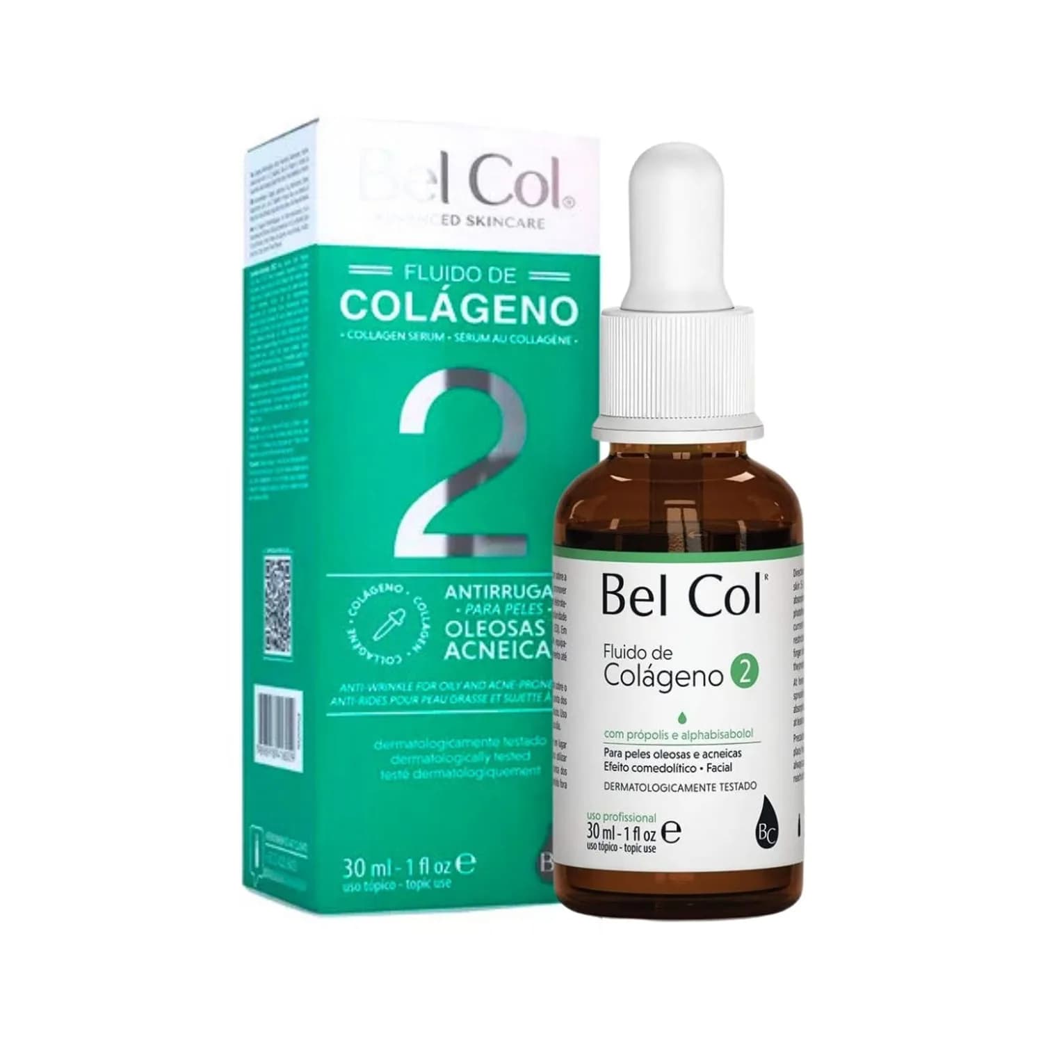 Bel Col Fluido de Colageno 2 Peles Oleosas Acneicas 30ml — foto 1