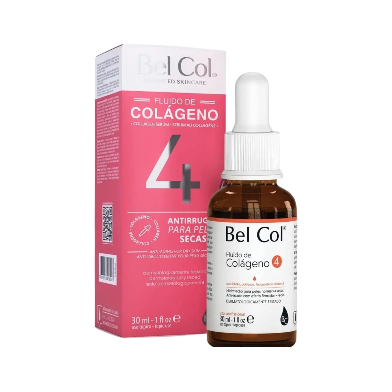 Bel Col Fluido de Colageno 4 Peles Secas Hidratação 30ml — foto 1