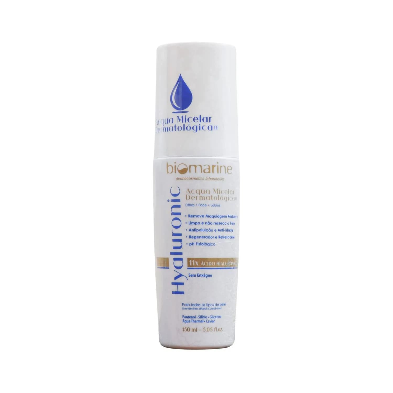 Biomarine Agua Micelar Hyaluronic Limpeza Facial  150ml