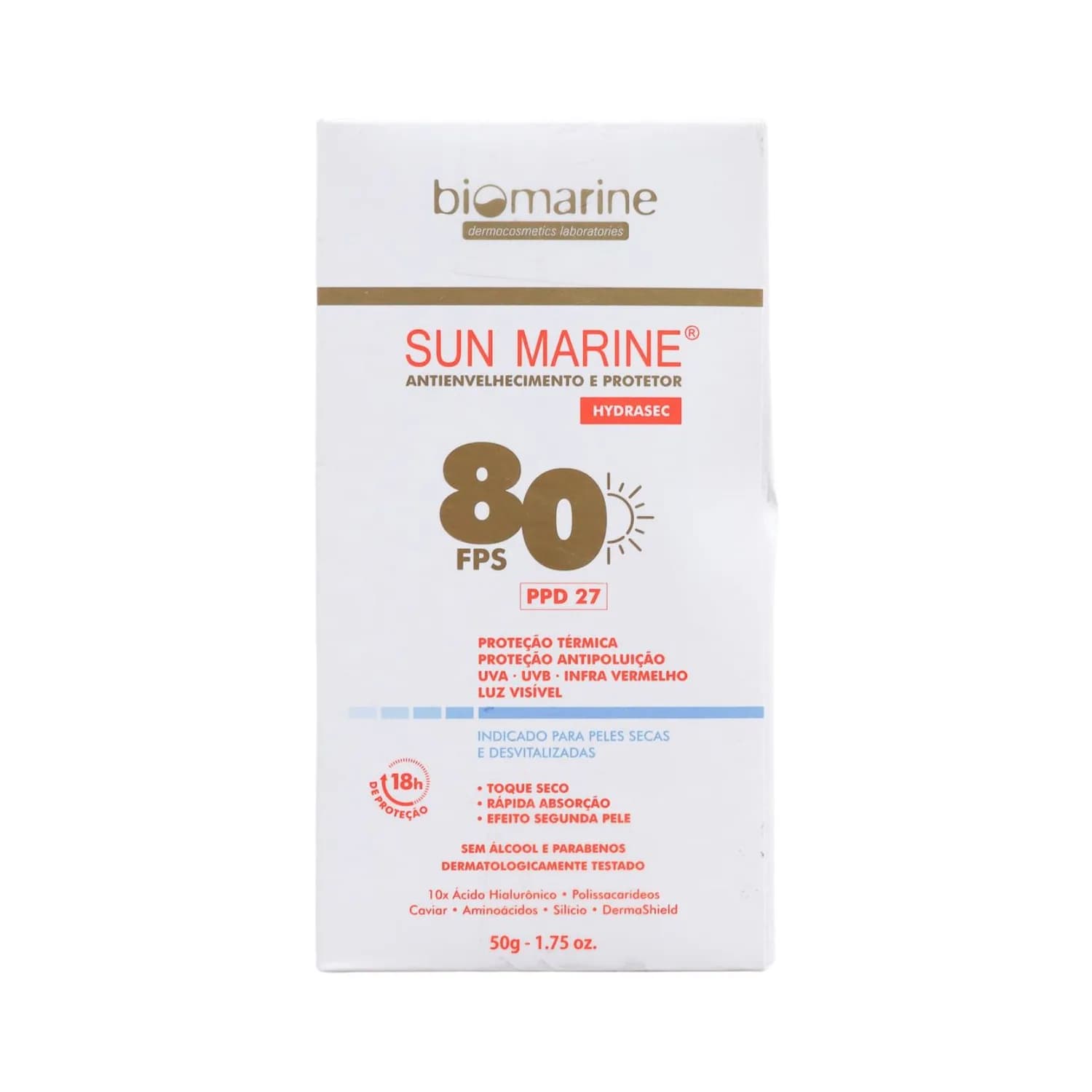 Biomarine Filtro Solar Sun Marine FPS 80 18h Proteção 50ml — foto 1