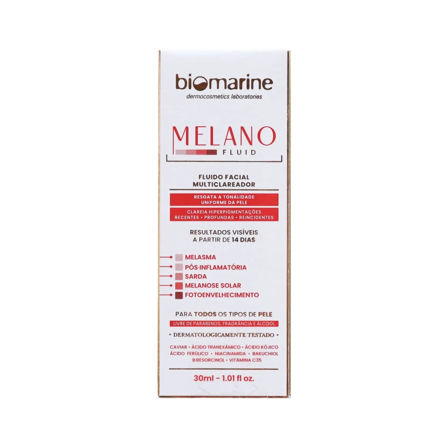 Biomarine Fluido Facial Multiclareador Melano Fluid 30ml — foto 1