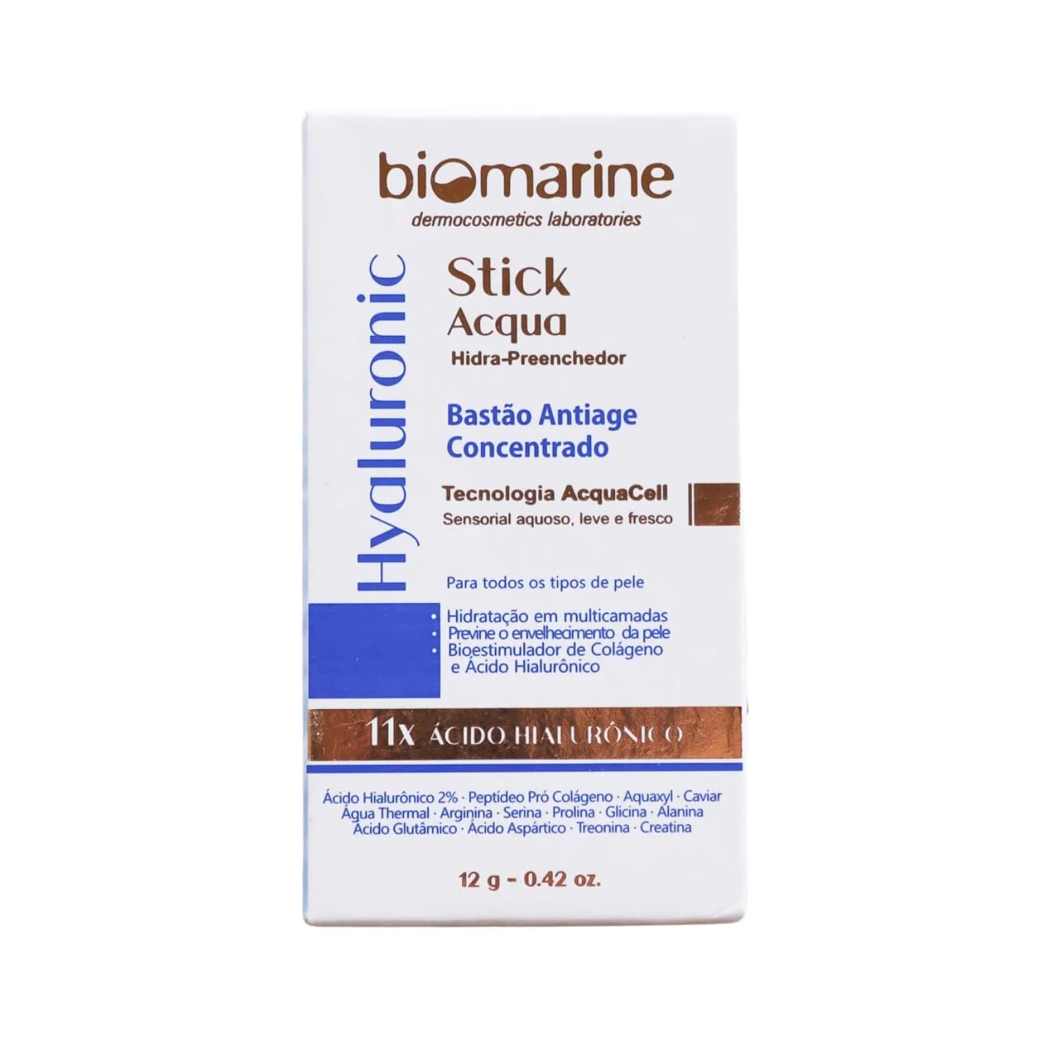 Biomarine Hyaluronic Stick Acqua Bastao Antiage 12g