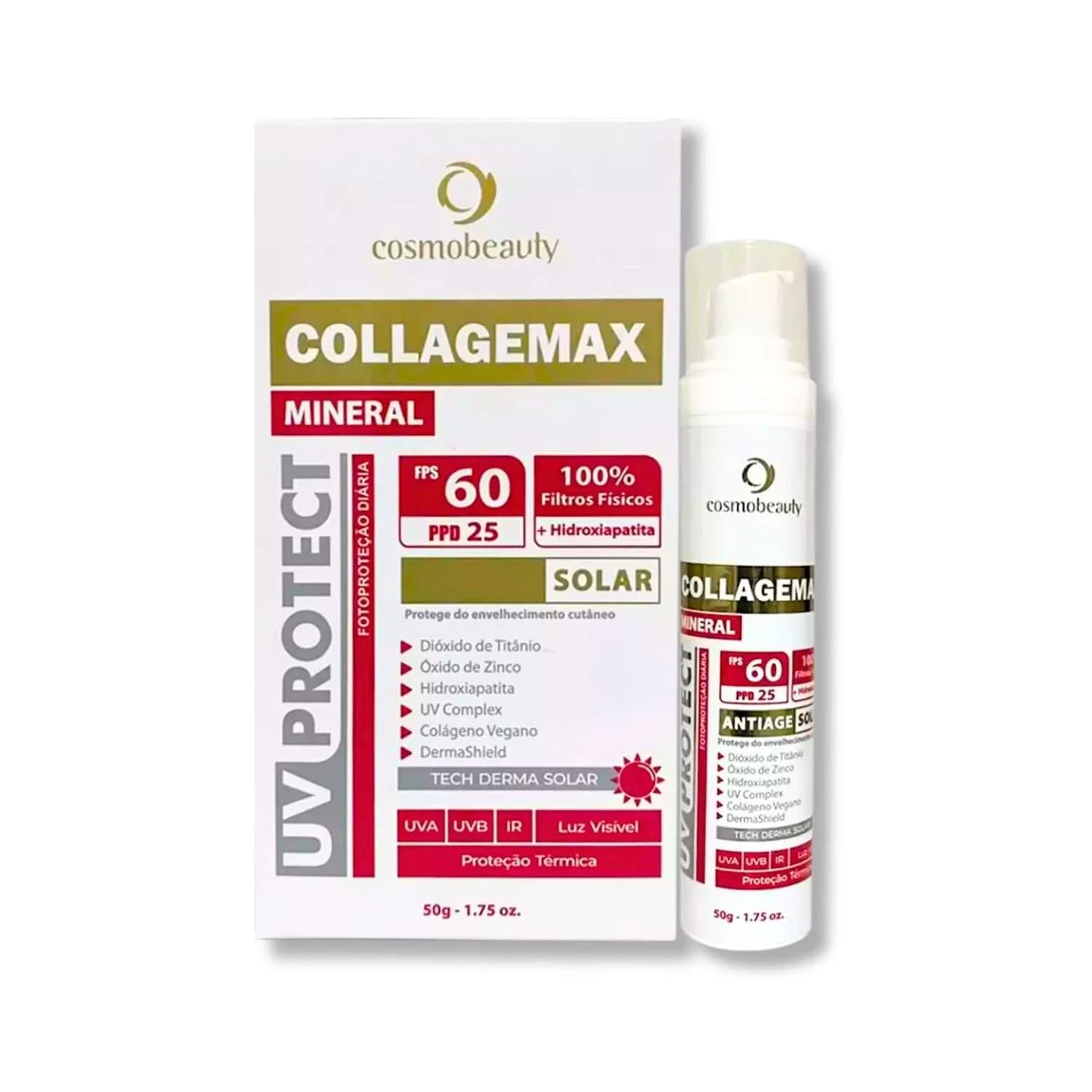 Cosmobeauty Collagemax Protetor Solar Uv Protect Fps 60 50g