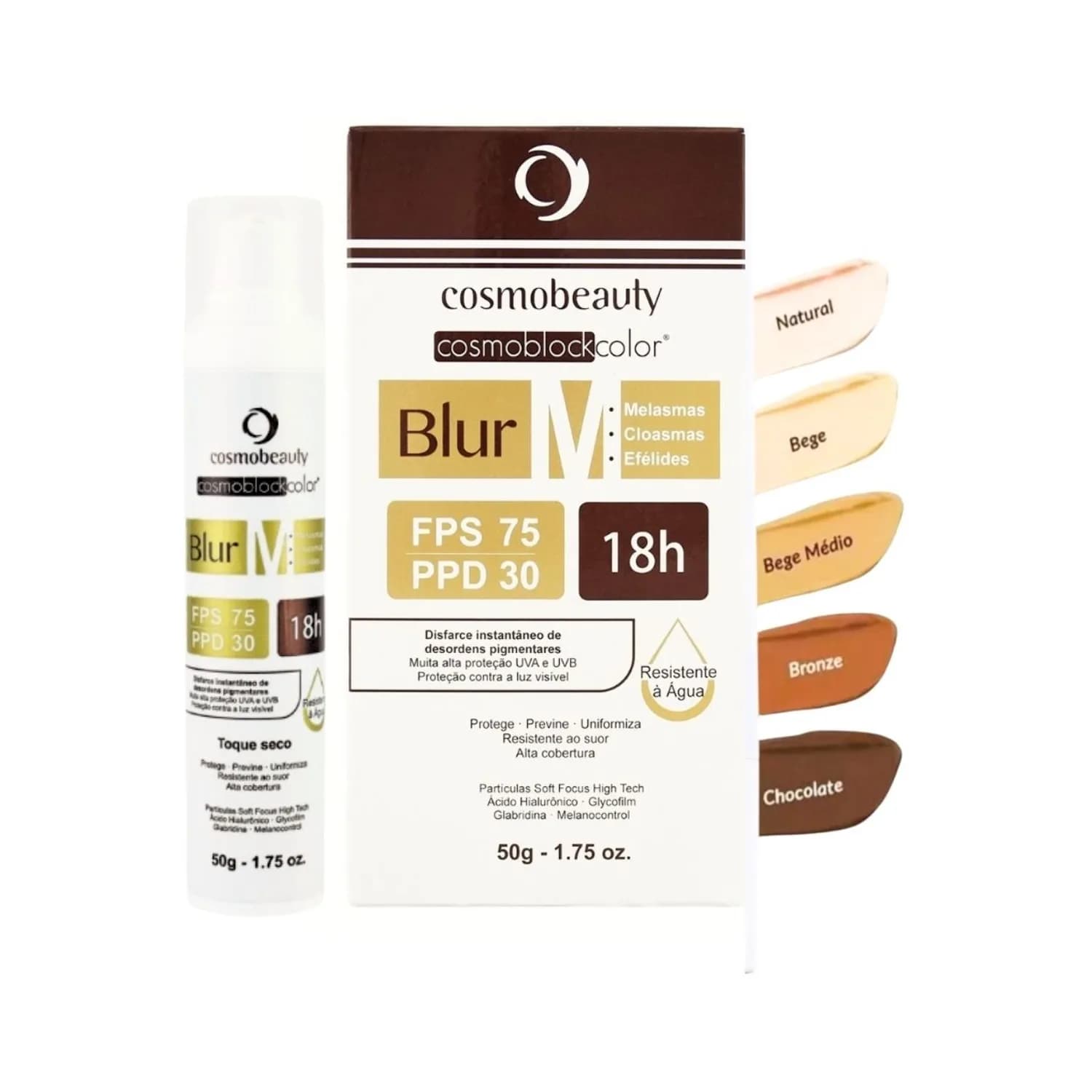 Cosmobeauty Filtro Solar Blur M FPS 75 Peles Manchadas 50g — foto 1