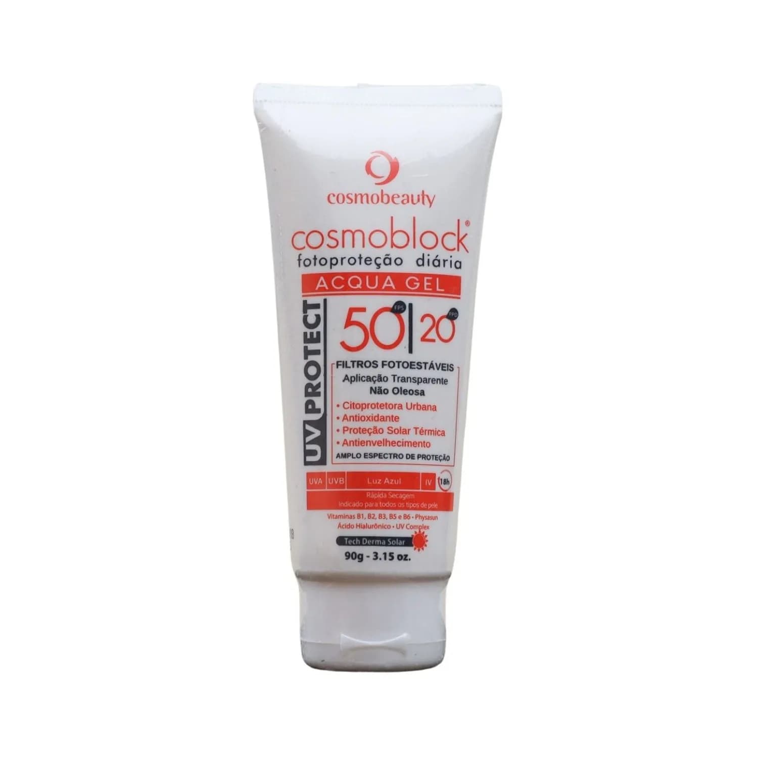 Cosmobeauty Filtro Solar Cosmoblock Acqua Gel FPS 50 100g