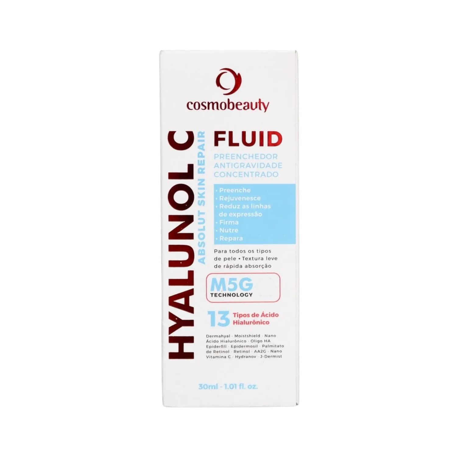 Cosmobeauty Fluido Preenchedor Hyalunol C Anti Idade 30ml — foto 1