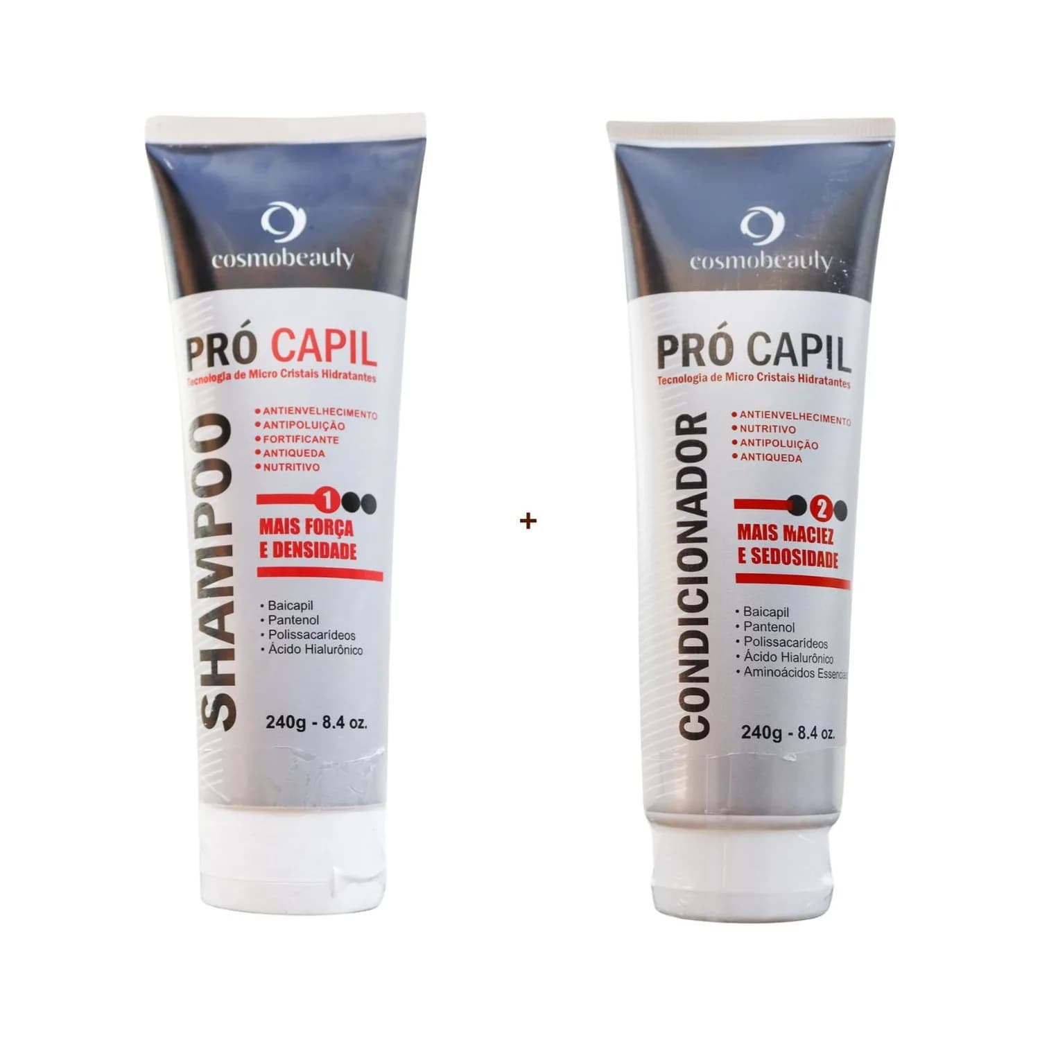 Cosmobeauty Kit Shampo e Condicionador Antiqueda Pro Capil