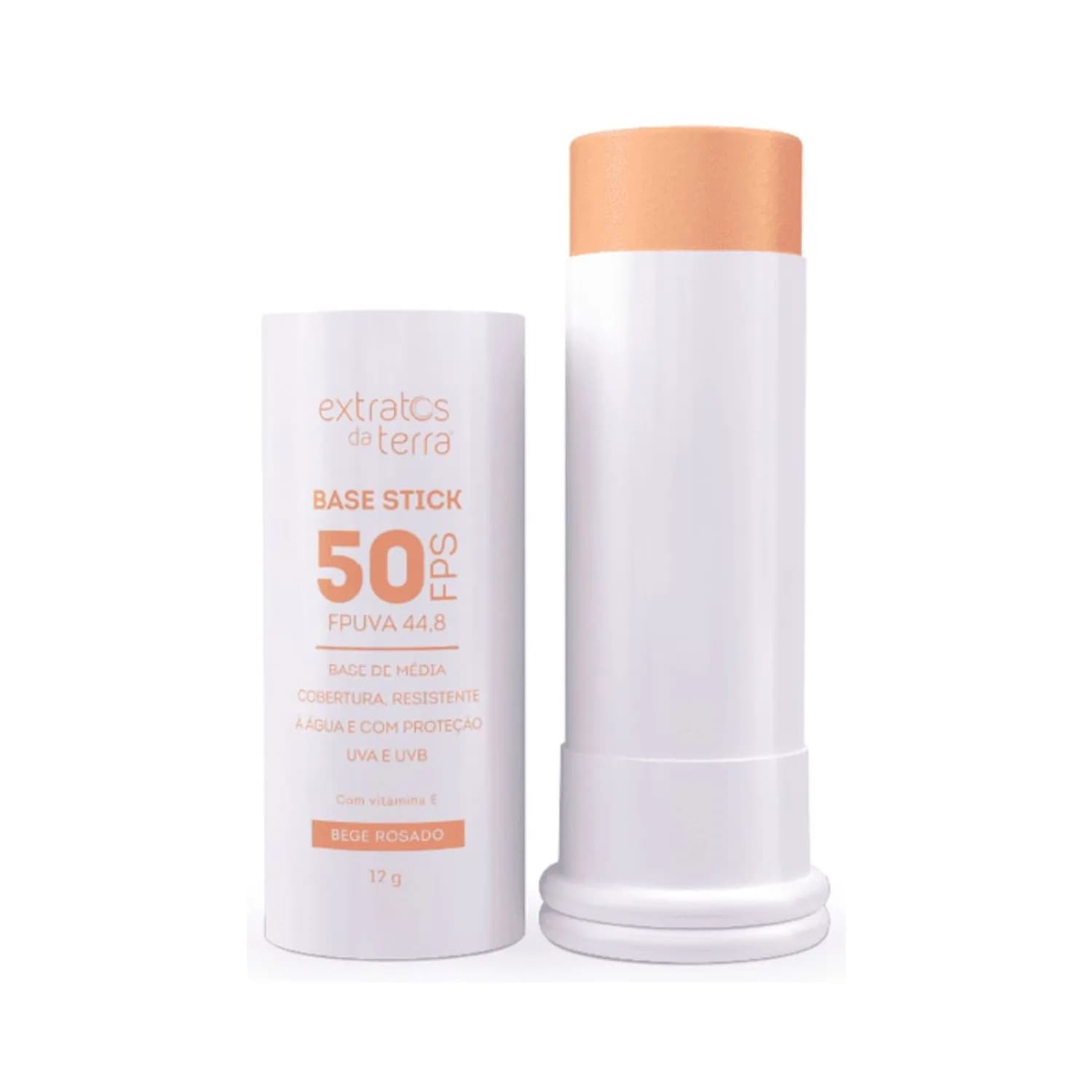 Extratos da Terra Base Stick Filtro FPS 50 Matte Cores 12g
