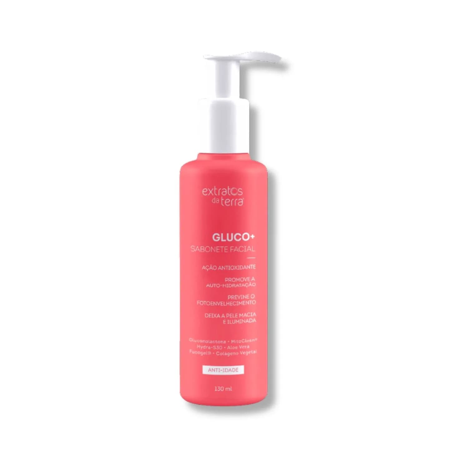 Extratos da Terra Gluco Sabonete Facial Anti Idade 130ml