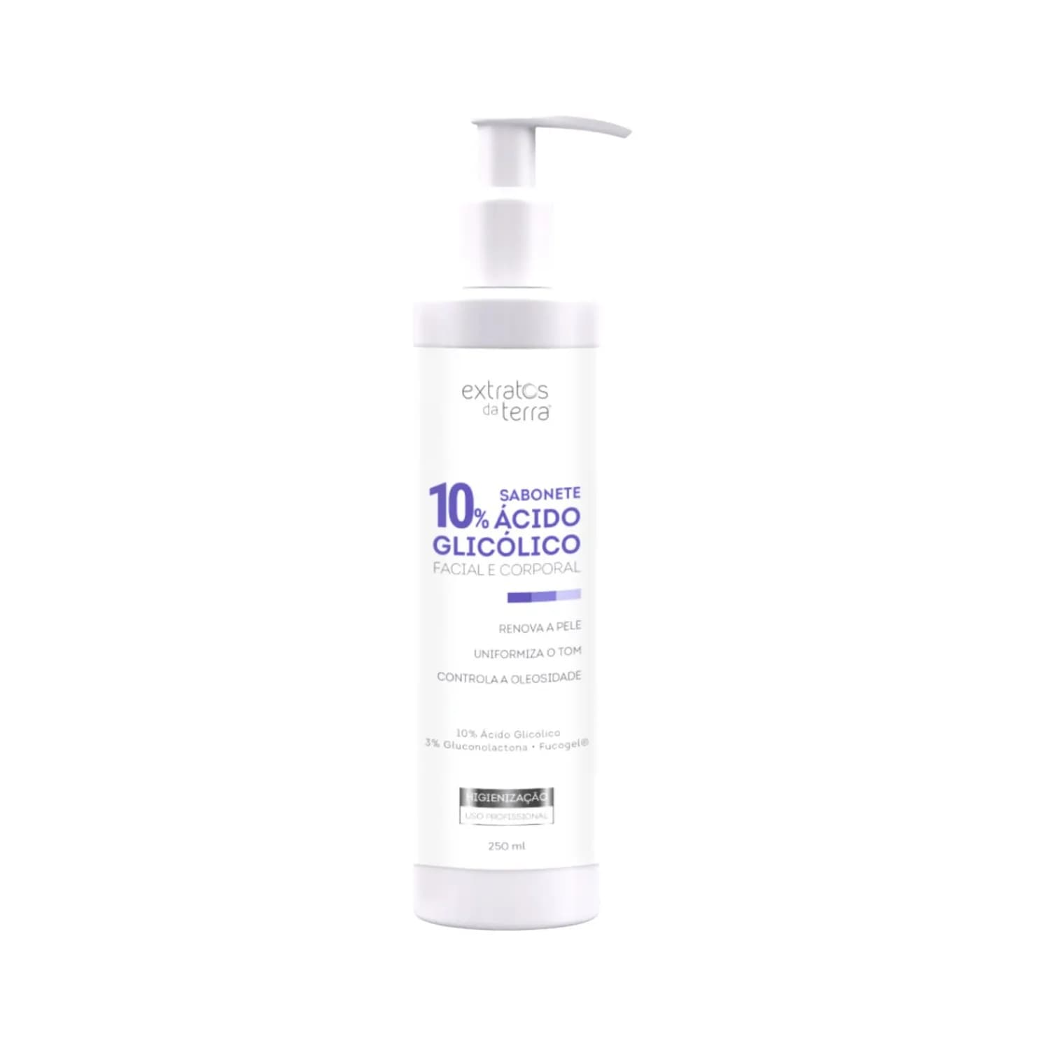 Extratos da Terra Sabonete Facial Ácido Glicólico 10% 250ml — foto 1