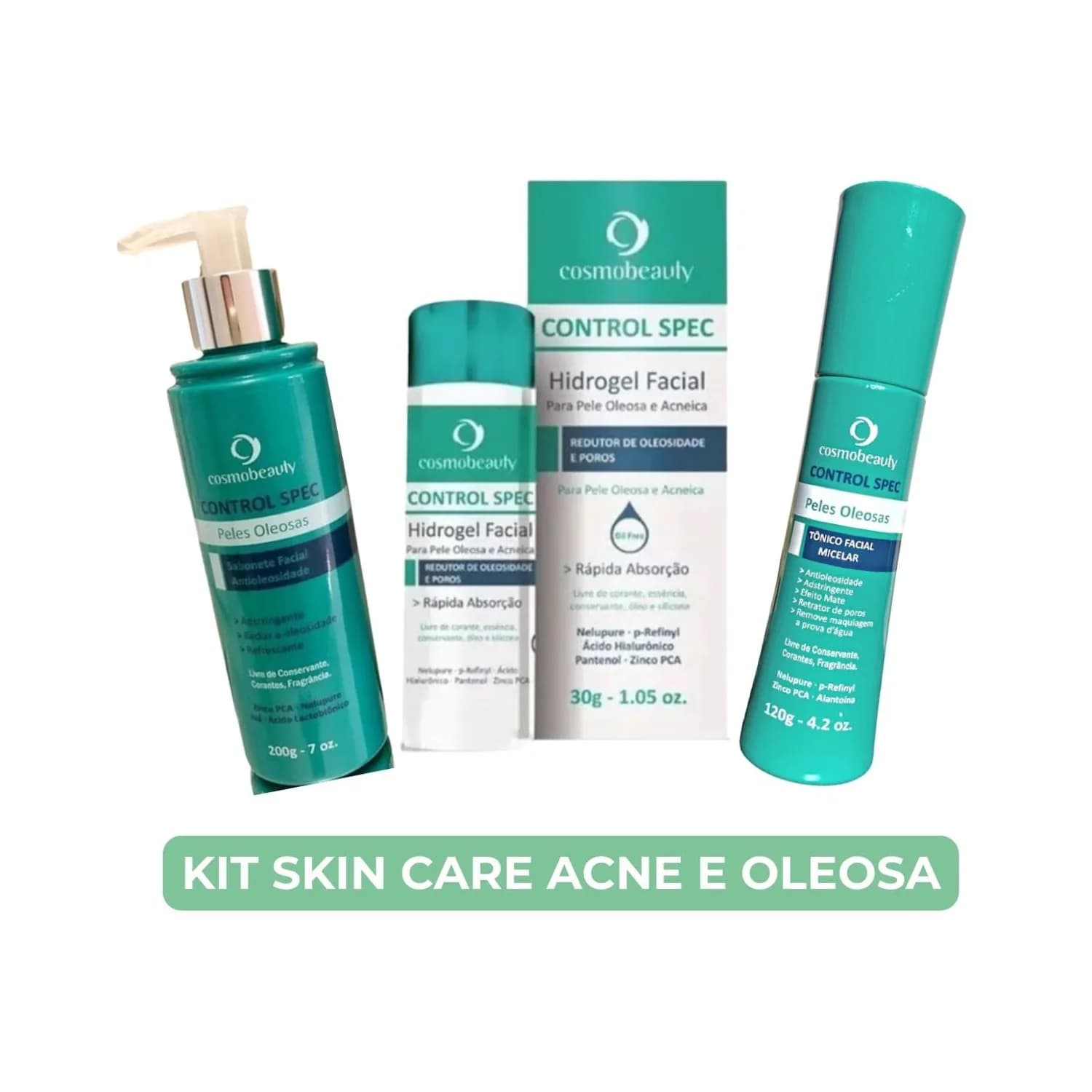Kit Cosmobeauty 3 Produtos Skin Care Acne e Oleosa — foto 1
