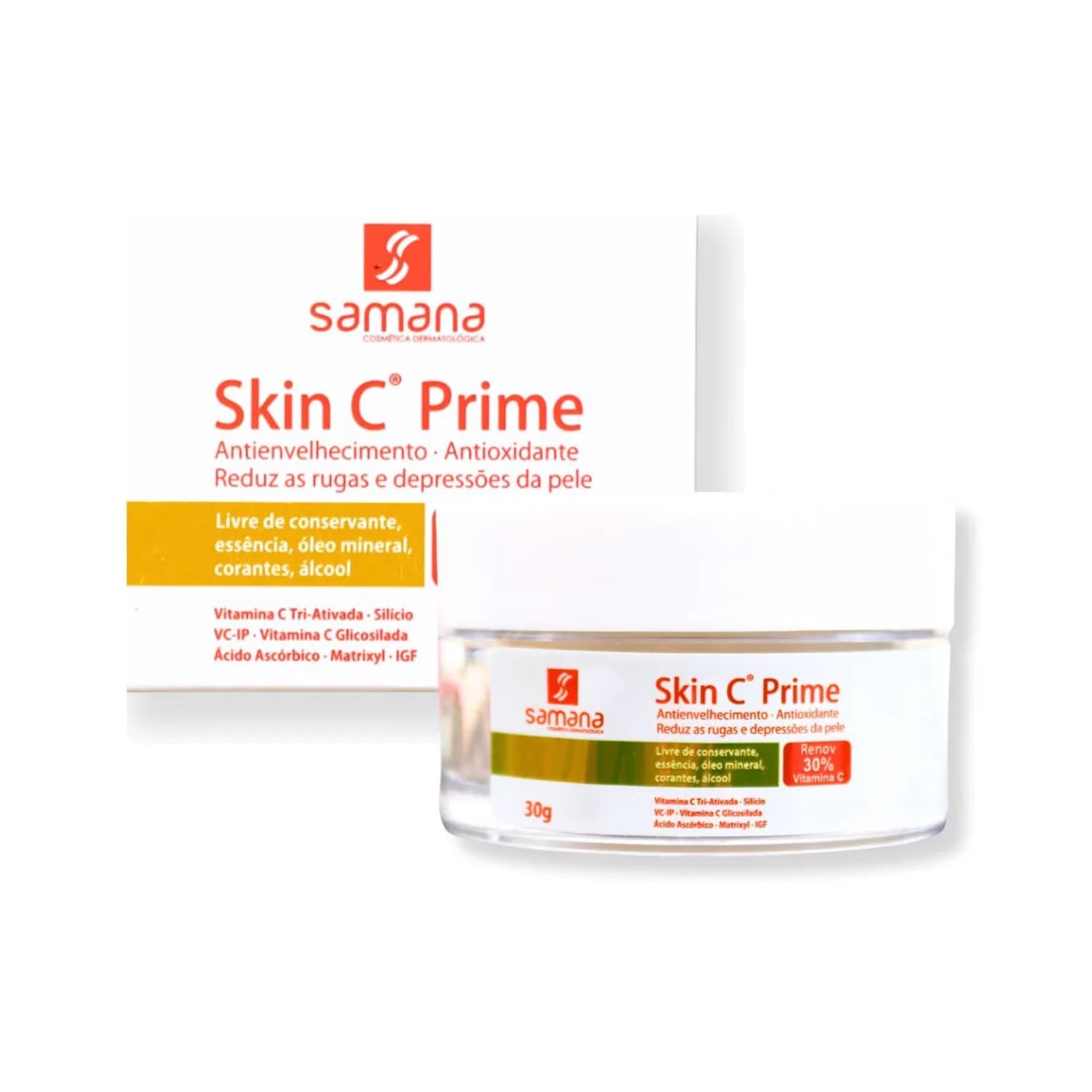Samana Creme Antirugas 30% Vitamina C Skin C Renov 30g — foto 1
