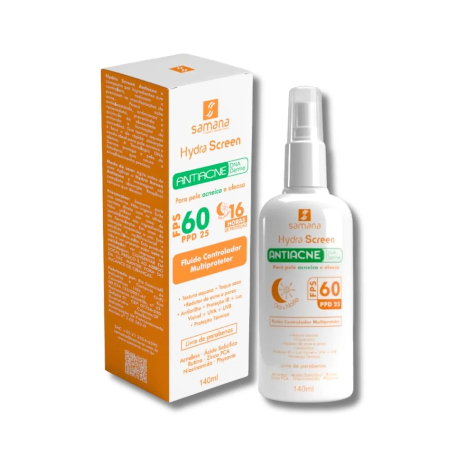 Samana Hydra Screen Filtro Solar Antiacne FPS 60 140ml  — foto 1