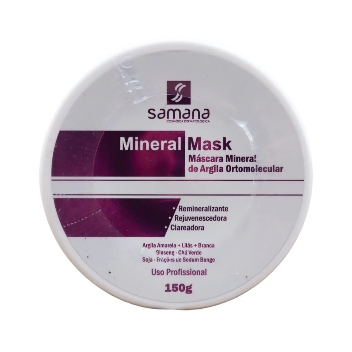 Samana Mascara Mineral Argila Ortomolecular 150g