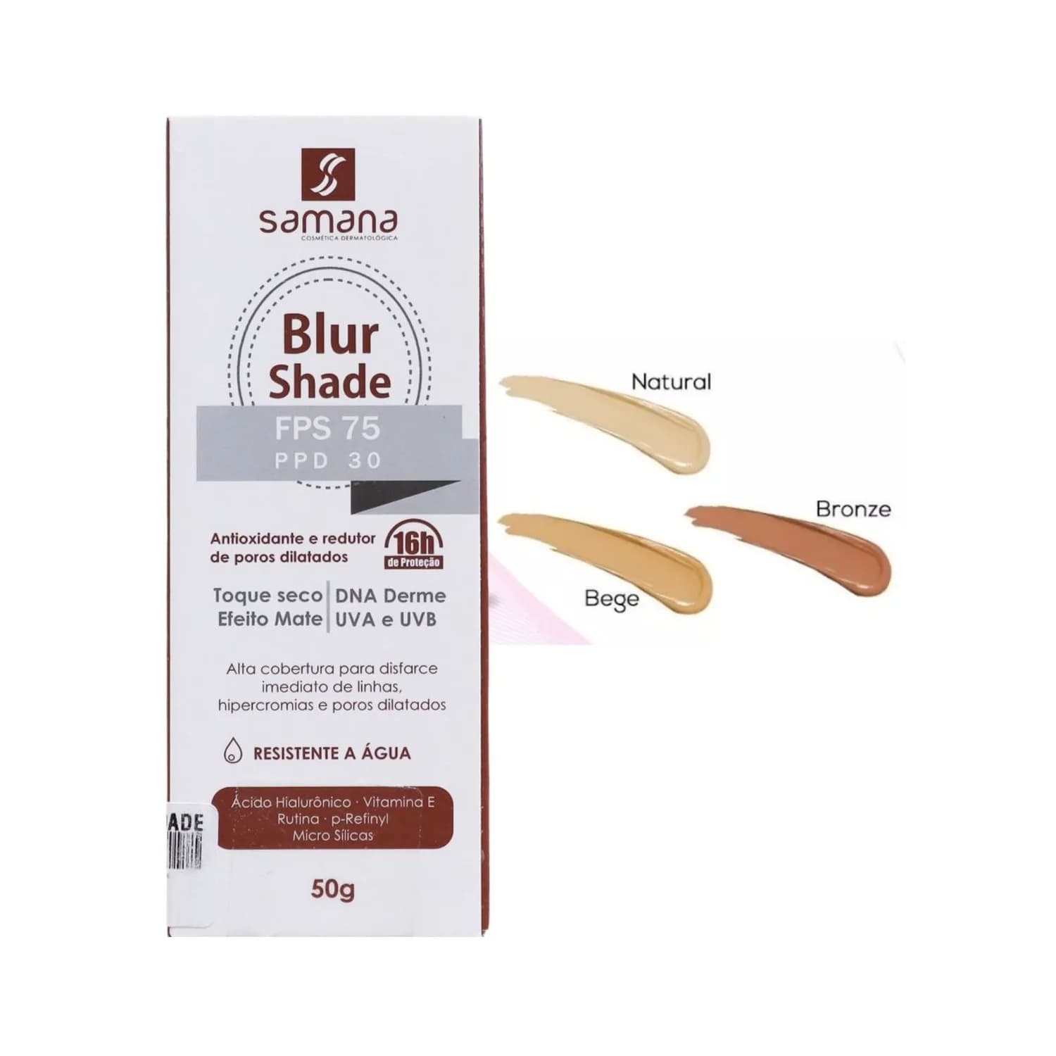 Samana Protetor Solar Blur Shade 16h Proteçao FPS 75 - 50g — foto 1